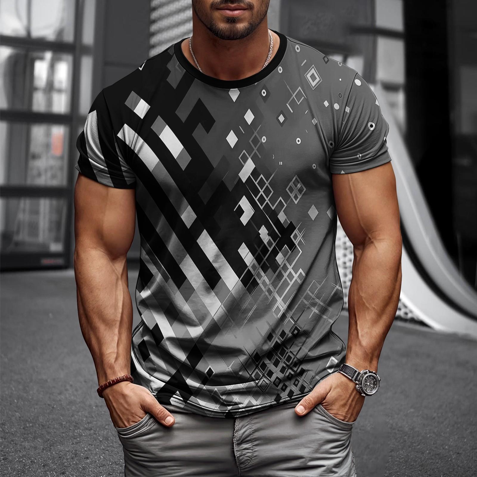 Футболка для мужской одежды с геометрическим принтом, летняя футболка с коротким рукавом, повседневная футболка большого размера, топы, размер XXS-6XL XL
Футболка для мужской одежды с геометрическим принтом, летняя футболка с коротким рукавом, повседневная футболка большого размера, топы, размер XXS-6XL XL