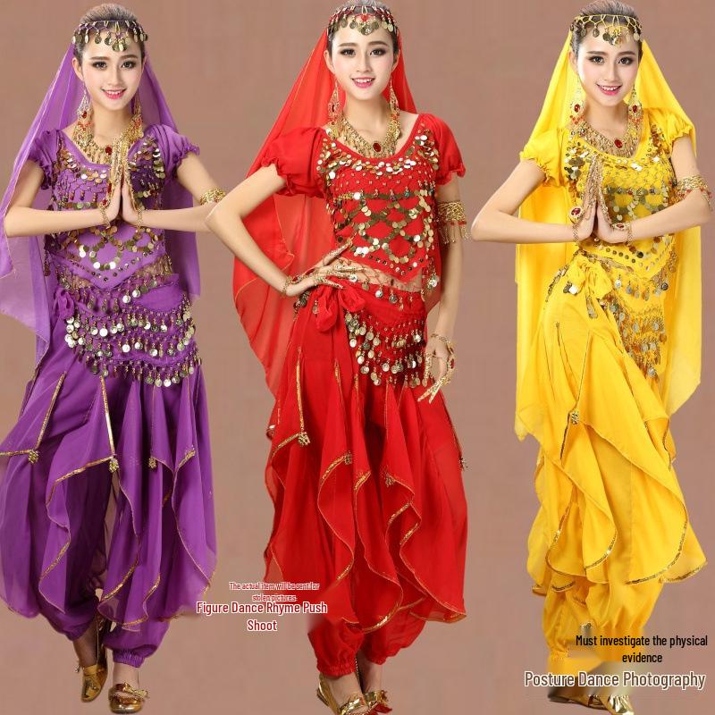 Ethnic Belly Dance Costume with Rotating Pants: Xinjiang & Indian Dance Performance Set S (80-90 jin)
Ethnic Belly Dance Costume with Rotating Pants: Xinjiang & Indian Dance Performance Set S (80-90 jin)
