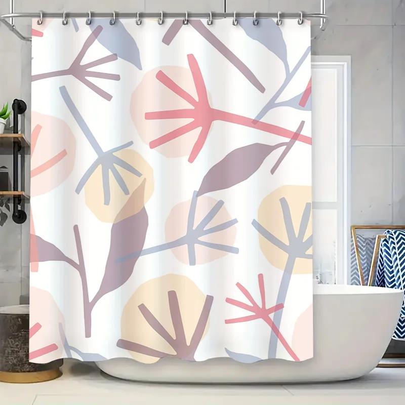 Modern Abstract Shower Curtain With Colorful Leaves Design For Bathroom Decor High-Quality Print, Durable Water-Resistant Fabric W60H190(CM)-1 Pcs
Modern Abstract Shower Curtain With Colorful Leaves Design For Bathroom Decor High-Quality Print, Durable Water-Resistant Fabric W60H190(CM)-1 Pcs