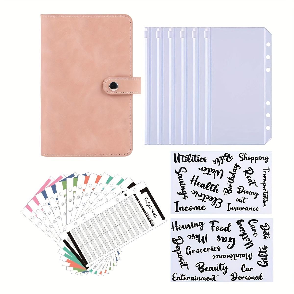 A6 Artificial Leather Button Closure Binder with Cash Envelope Pocket and Replacement Storage Bag, Perfect for Budgeting and Savings in Daily Life розовый
A6 Artificial Leather Button Closure Binder with Cash Envelope Pocket and Replacement Storage Bag, Perfect for Budgeting and Savings in Daily Life розовый
