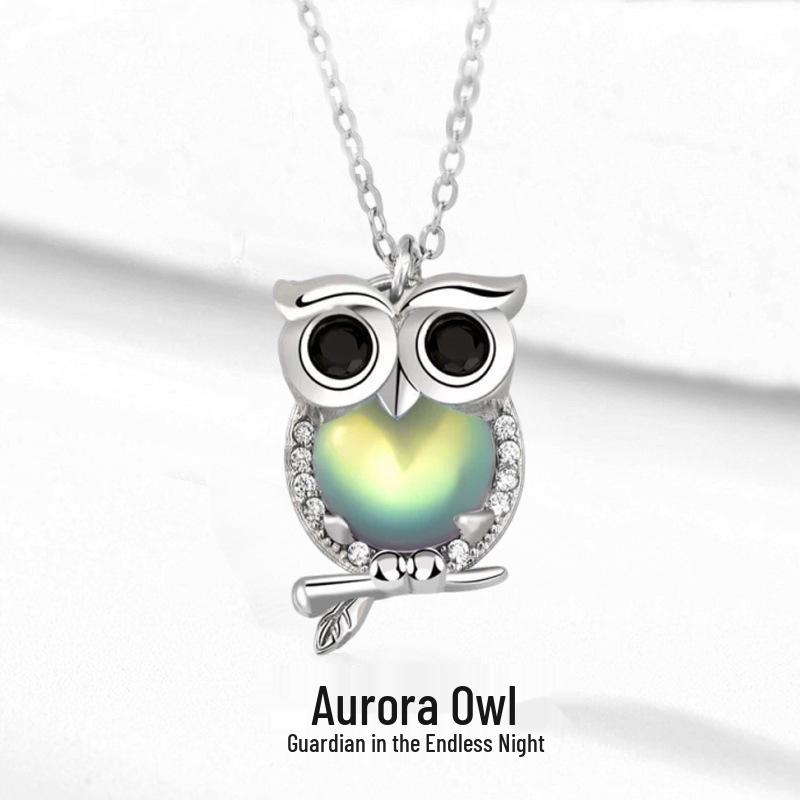 S925 Sterling Silver Owl Pendant Necklace with Moonstone – European & American Mori Style for Women. 925 Silver
S925 Sterling Silver Owl Pendant Necklace with Moonstone – European & American Mori Style for Women. 925 Silver