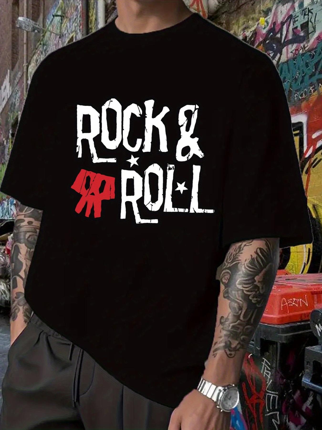 Rock & Roll Graphic T-shirt - Black with Red & White Print XXXL
Rock & Roll Graphic T-shirt - Black with Red & White Print XXXL