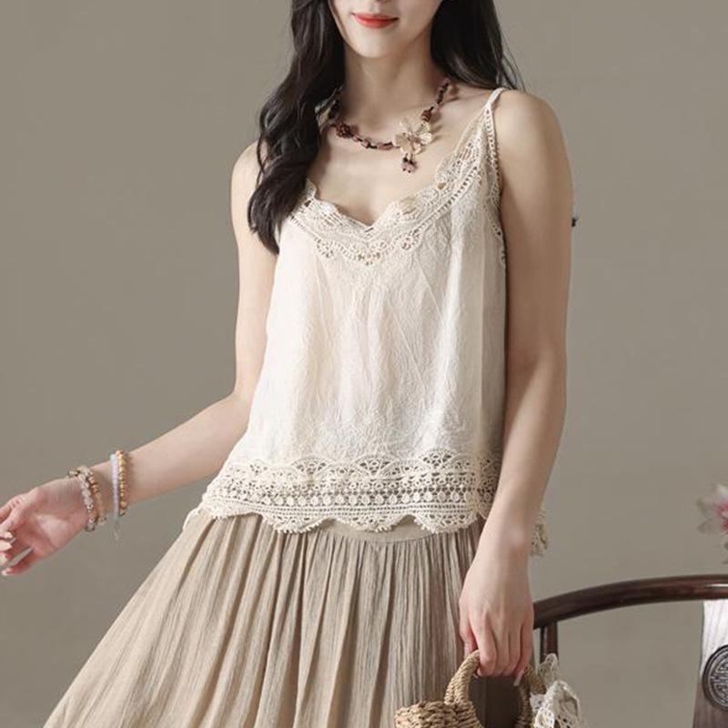 Small suspenders summer new retro literary and simple thin versatile bottoming shirt Mori lace vest women s AL One size fits all
Small suspenders summer new retro literary and simple thin versatile bottoming shirt Mori lace vest women s AL One size fits all