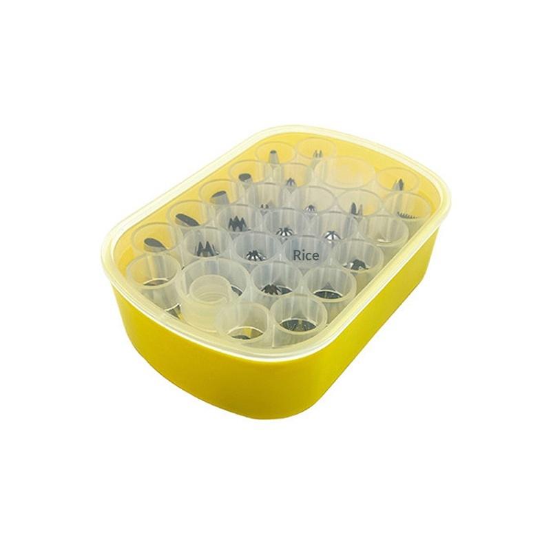 Baking Piping Tip Organizer Box Set 25pcs Stainless Seamless Tips Two Adapters For Cake Decoration жовтий
Baking Piping Tip Organizer Box Set 25pcs Stainless Seamless Tips Two Adapters For Cake Decoration жовтий