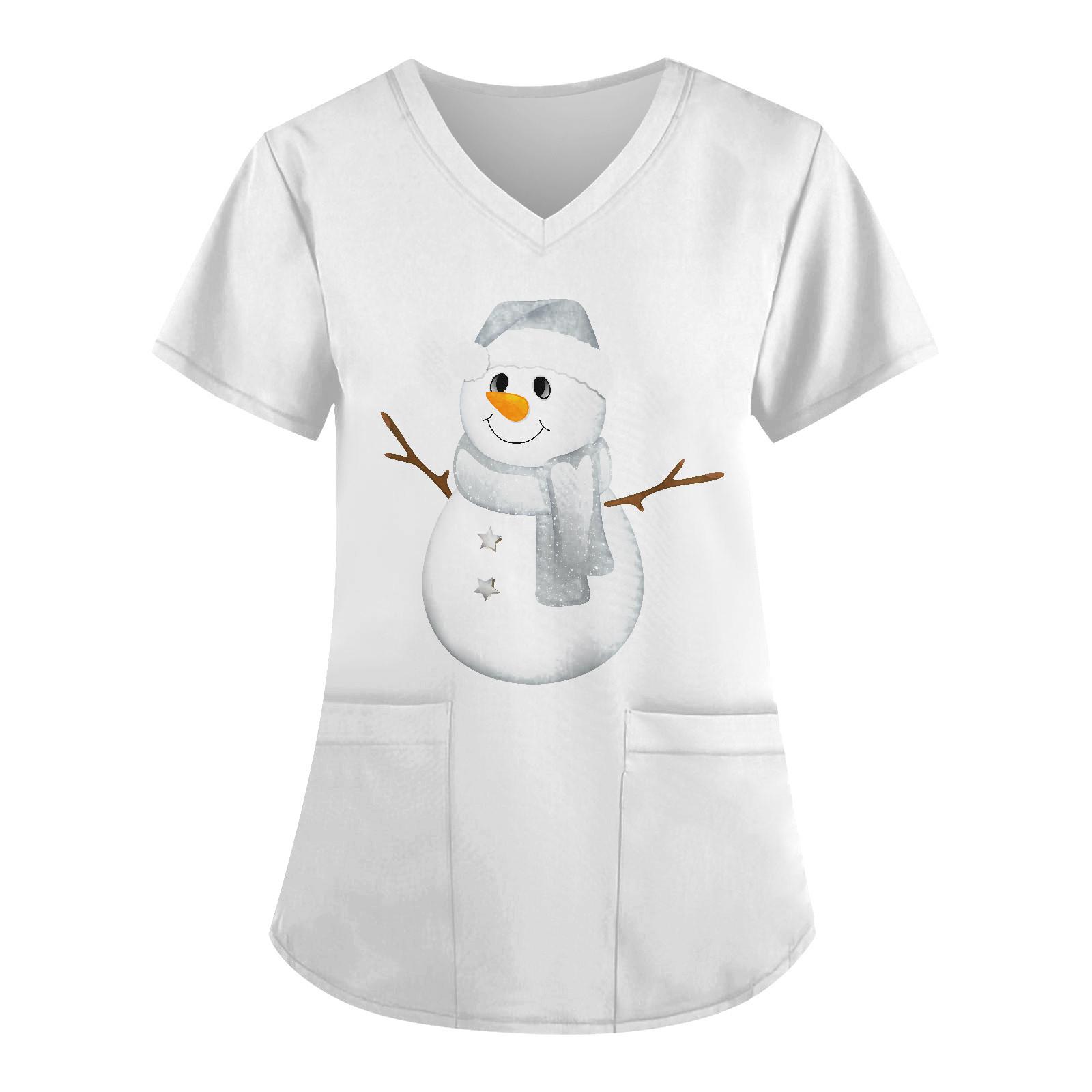 Women S Christmas Printed Work Clothes V-Neck Double Layer Pockets Basic Top Pullover XXXXXL білий
Women S Christmas Printed Work Clothes V-Neck Double Layer Pockets Basic Top Pullover XXXXXL білий