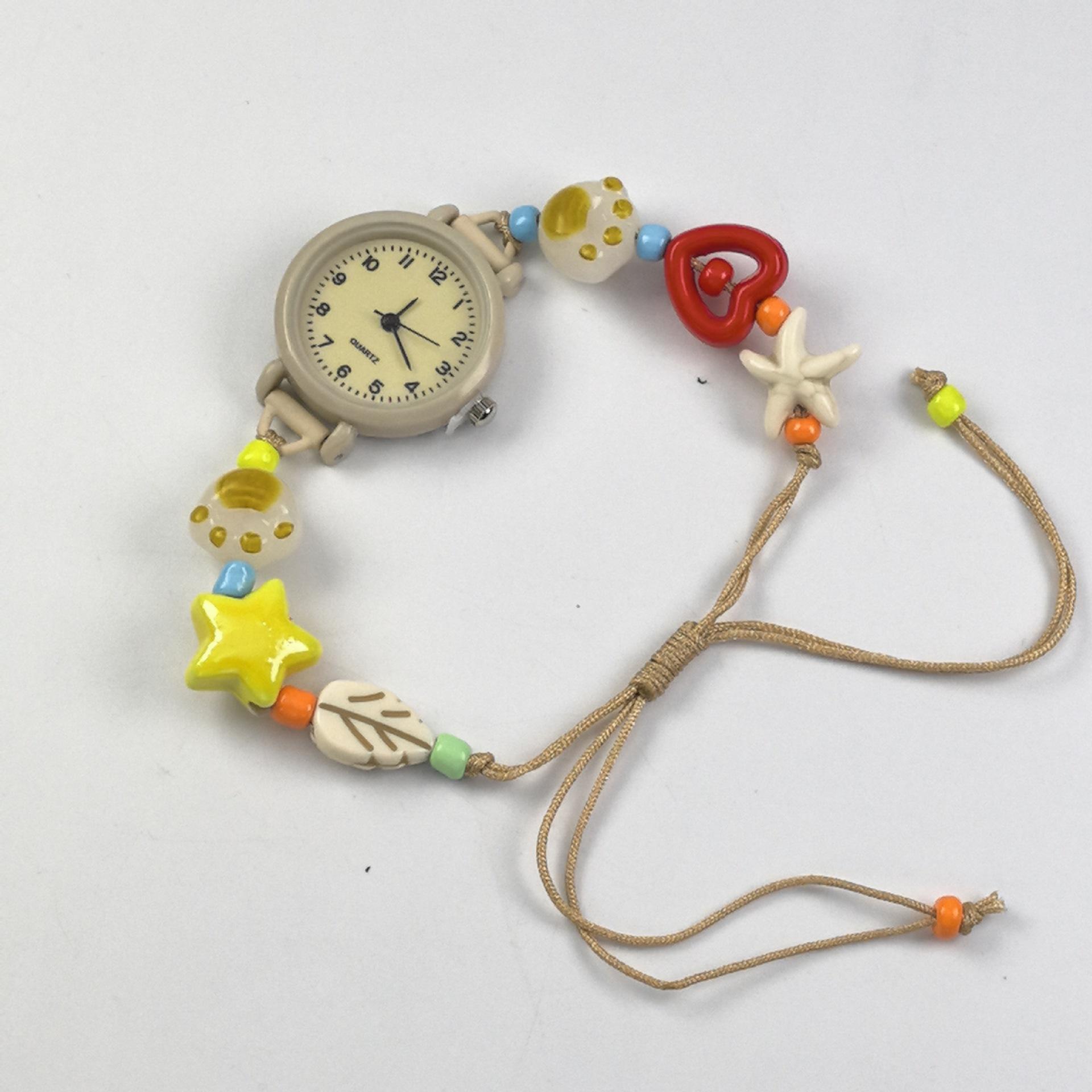New Dopamine Bracelet Watch Beaded Adjustable Star Heart Chain Watch Pendant Quartz Watch Women Girls жовтий/сірий
New Dopamine Bracelet Watch Beaded Adjustable Star Heart Chain Watch Pendant Quartz Watch Women Girls жовтий/сірий