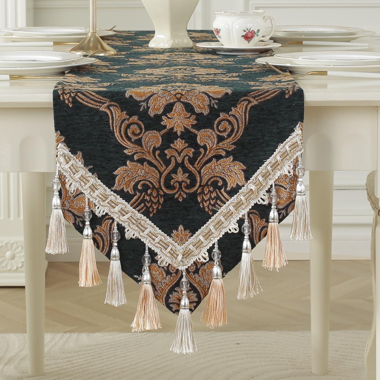 Современная европейская жаккардовая дорожка на стол, парча с вышивкой, украшение стола для дома, ресторана, роскошное украшение стола с вышивкой Stripe&33x210cm
Современная европейская жаккардовая дорожка на стол, парча с вышивкой, украшение стола для дома, ресторана, роскошное украшение стола с вышивкой Stripe&33x210cm