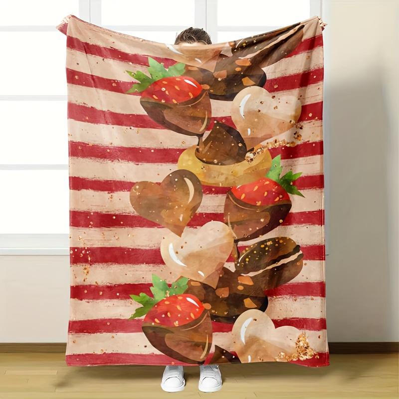Chocolate and Strawberry Theme Flannel printed blanket suitable for all seasons suitable for living room office sofa and travel 75x100cm
Chocolate and Strawberry Theme Flannel printed blanket suitable for all seasons suitable for living room office sofa and travel 75x100cm