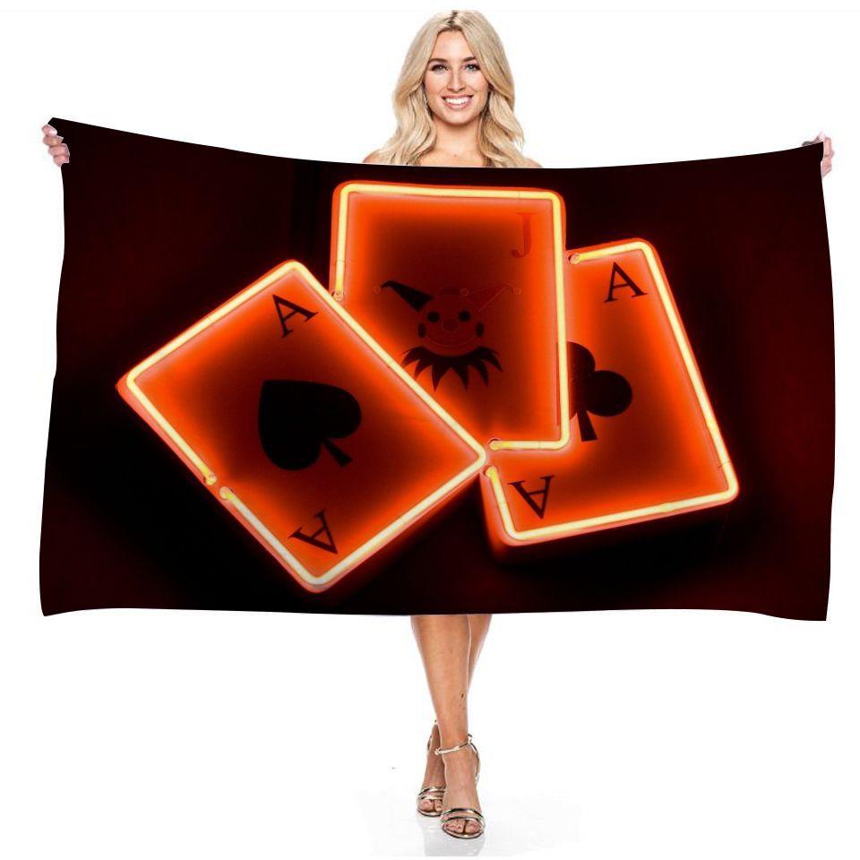 Red White Black Playing Card Game Beach Towel, Microfiber Absorbent Quick Dry Bath Towel, In Vintage Style Soft Kid Unisex Towel W30*H60(CM)
Red White Black Playing Card Game Beach Towel, Microfiber Absorbent Quick Dry Bath Towel, In Vintage Style Soft Kid Unisex Towel W30*H60(CM)