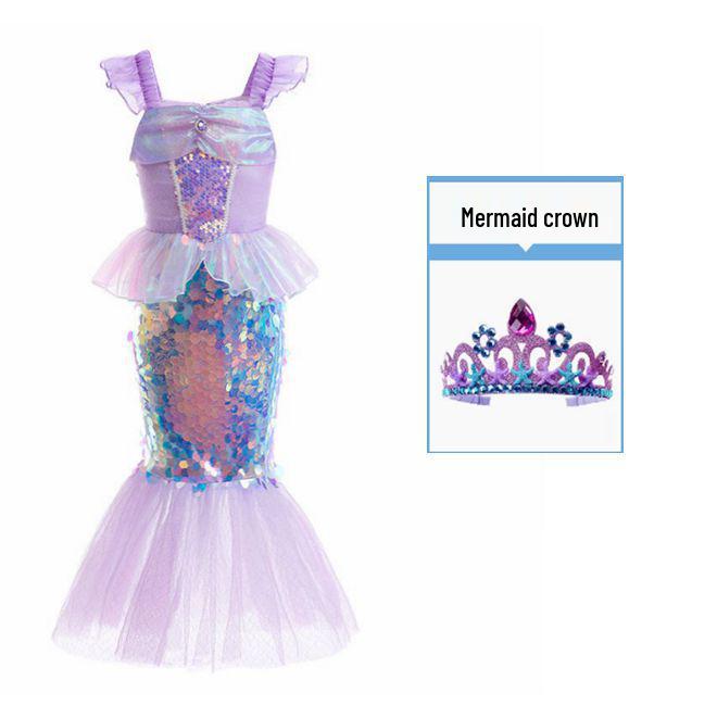 Сукня принцеси на день народження: Костюм Русалки з паєтками та хвостом-рибкою на бретелях-спагеті для червневого виступу 120 cm
Сукня принцеси на день народження: Костюм Русалки з паєтками та хвостом-рибкою на бретелях-спагеті для червневого виступу 120 cm