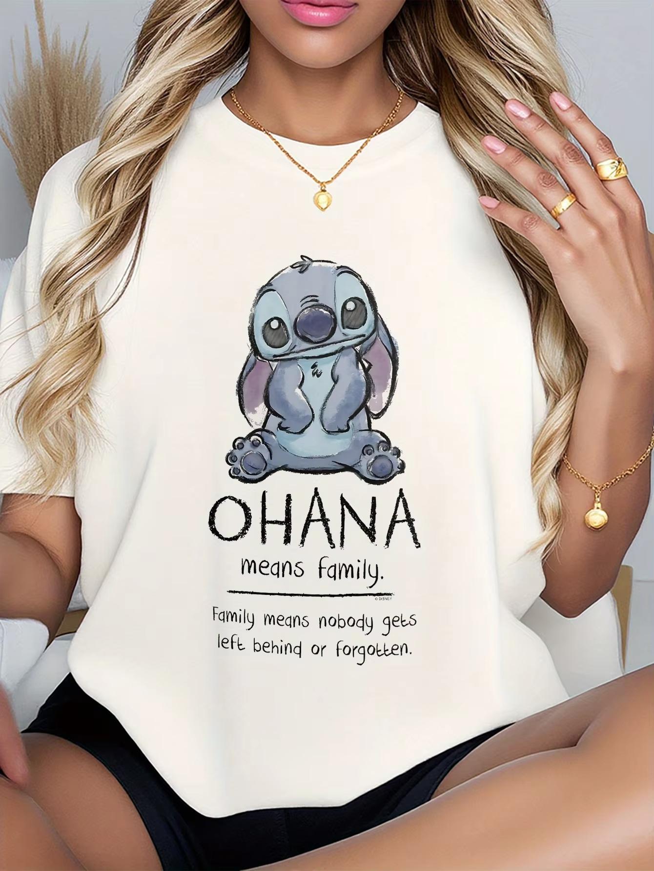 Embroidered Unisexs and Womens Tshirt Black Casual Ohana Family Quote Breathable and Loose Four Seasons S
Embroidered Unisexs and Womens Tshirt Black Casual Ohana Family Quote Breathable and Loose Four Seasons S