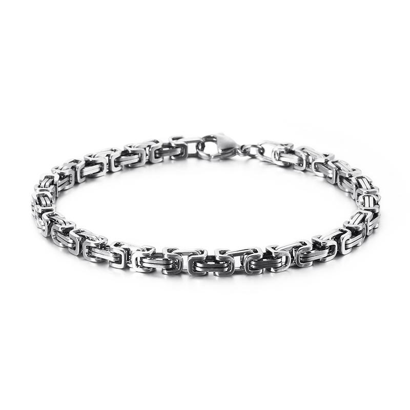 4mm Dubai Stainless Steel Byzantine Chain Bracelet Men Fashion Male 16-24cm Gold Color Wrap Bangle Biker Jewelry 18cm
4mm Dubai Stainless Steel Byzantine Chain Bracelet Men Fashion Male 16-24cm Gold Color Wrap Bangle Biker Jewelry 18cm