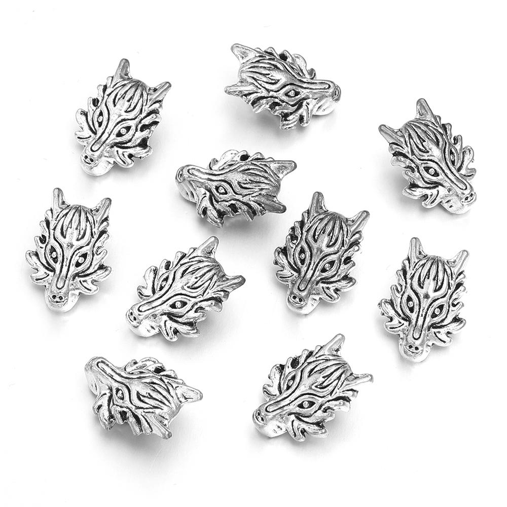 10pcs 12x18mm Alloy Dragon Head Beads Antique Metal Spacer Beads For Jewelry Making DIY Crafts Necklace Bracelets Accessories античний срібного кольору
10pcs 12x18mm Alloy Dragon Head Beads Antique Metal Spacer Beads For Jewelry Making DIY Crafts Necklace Bracelets Accessories античний срібного кольору