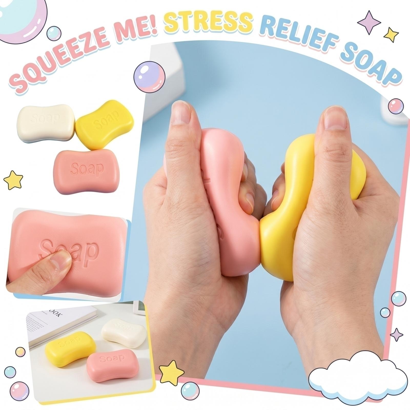 Realistic Soap Bar Stress Relief Toy Soft Squeeze Sensory Fidget Toy for Adults and Kids Durable Material for Anxiety and Focus Relief One Size білий
Realistic Soap Bar Stress Relief Toy Soft Squeeze Sensory Fidget Toy for Adults and Kids Durable Material for Anxiety and Focus Relief One Size білий
