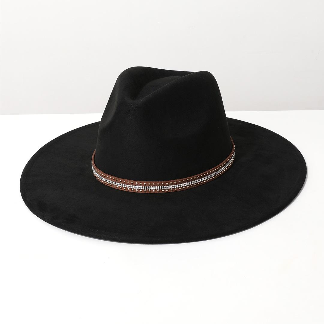 Unique suede brimmed fedora with a high-end feel, cowboy fedora, French ethnic style hat Average Size чёрный
Unique suede brimmed fedora with a high-end feel, cowboy fedora, French ethnic style hat Average Size чёрный