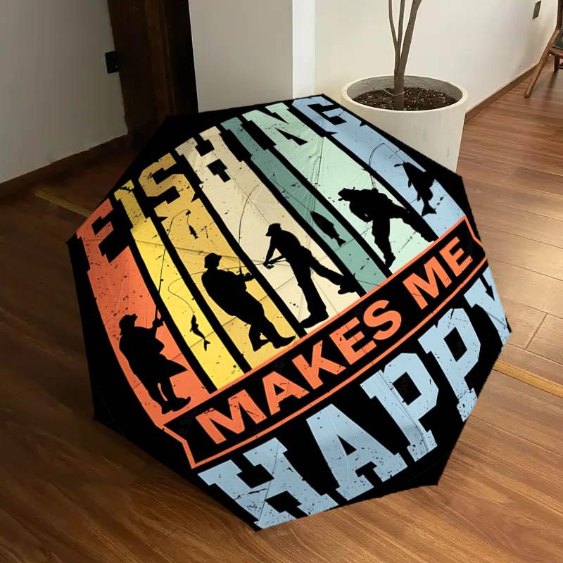 Fishing Makes Me Happy Fishing Theme Umbrella - Automatic Opening/Closing, Foldable Design, Outdoor, Ideal Gift for Fans, Travelers, Daily U
Fishing Makes Me Happy Fishing Theme Umbrella - Automatic Opening/Closing, Foldable Design, Outdoor, Ideal Gift for Fans, Travelers, Daily U