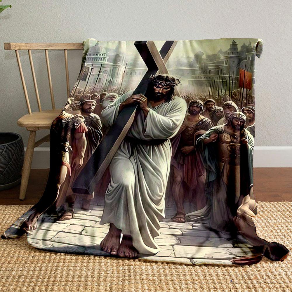 Jesus Carrying Cross Religious Blanket Printed Blanket for Living Room Bed Couch lunch break Soft Cozy Blanket for Friend s festival Gift 80cm x 120cm
Jesus Carrying Cross Religious Blanket Printed Blanket for Living Room Bed Couch lunch break Soft Cozy Blanket for Friend s festival Gift 80cm x 120cm