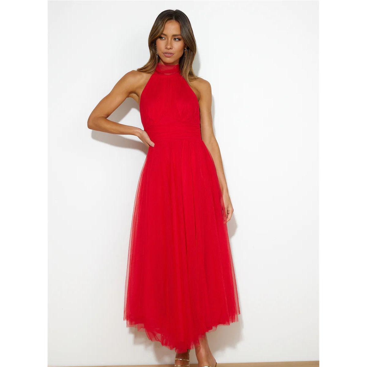 Женское вечернее платье без рукавов с многослойным воротником, открытой спиной, халтер-воротом, шнуровкой, высоким открытым плечом, сетчатым подолом XL красный
Женское вечернее платье без рукавов с многослойным воротником, открытой спиной, халтер-воротом, шнуровкой, высоким открытым плечом, сетчатым подолом XL красный