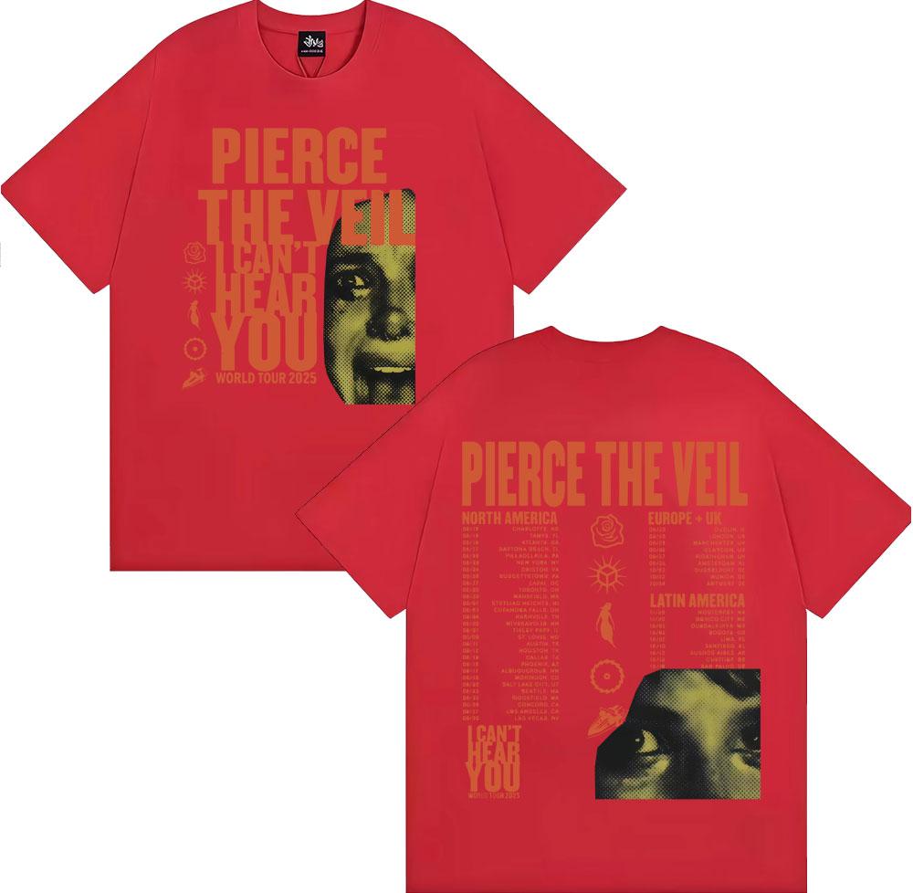 Pierce The Veil I Cant Hear You Tour 2025 T Shirt Unisex Women Harajuku Hip Hop Rock Punk Tshirts Casual Cotton Oversized Tshirt S
Pierce The Veil I Cant Hear You Tour 2025 T Shirt Unisex Women Harajuku Hip Hop Rock Punk Tshirts Casual Cotton Oversized Tshirt S