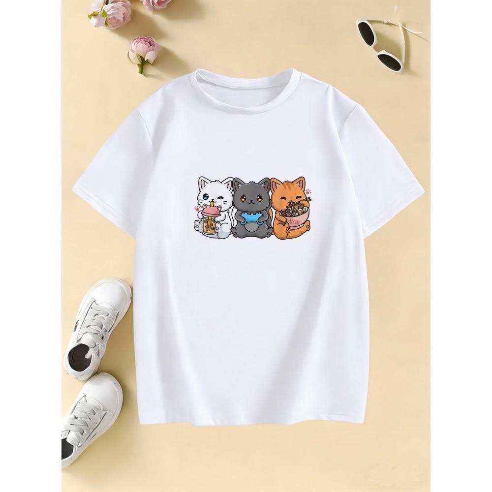 Kawii Unisex Kids Cat Eat Ramen Design T Shirts Manga Kids Children s T-shirt Boys Girls Summer Spring Casual Top Tee 160
Kawii Unisex Kids Cat Eat Ramen Design T Shirts Manga Kids Children s T-shirt Boys Girls Summer Spring Casual Top Tee 160