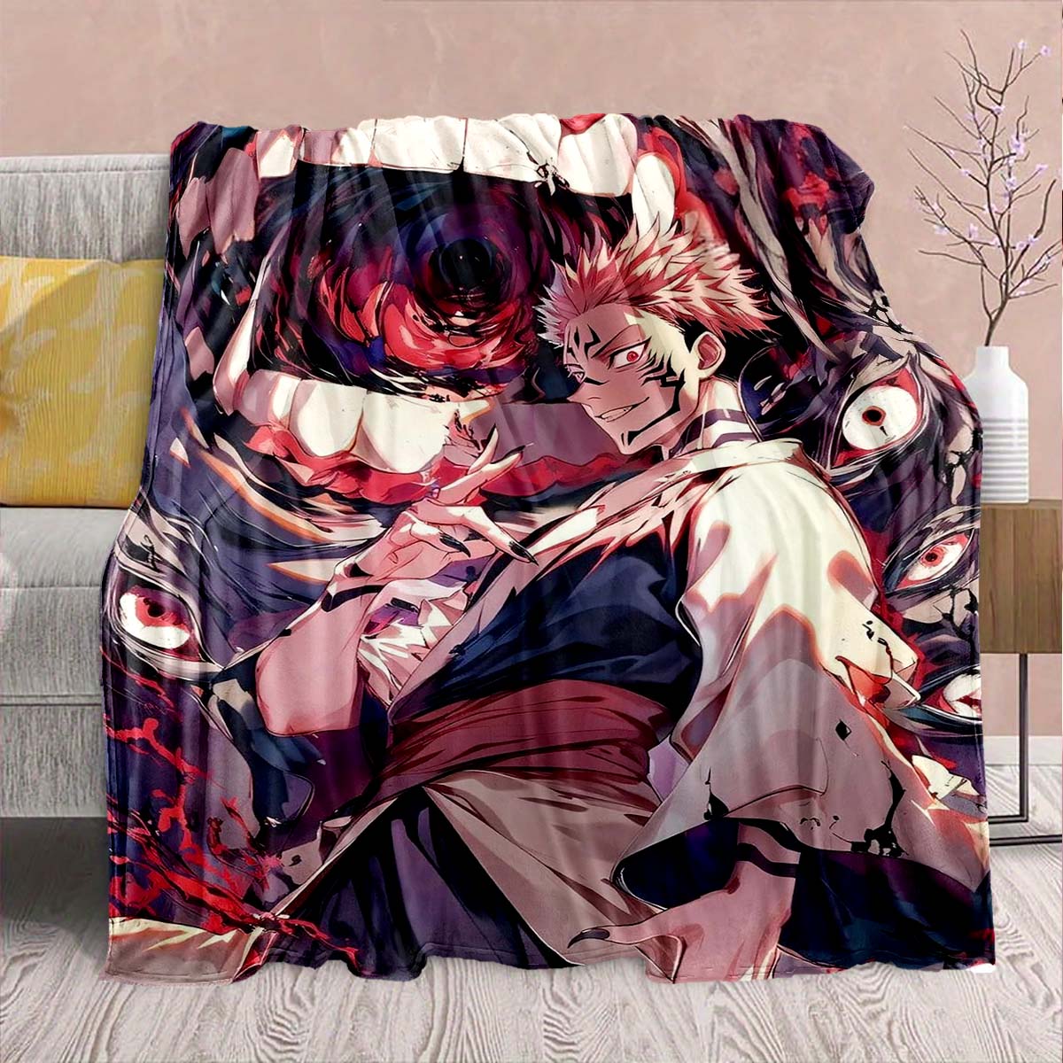 Jujutsu Kaisen Anime Flannel Blanket - Soft Warm Perfect for Sofa, Bedding Camping Travel Office Home Decor 75x90cm
Jujutsu Kaisen Anime Flannel Blanket - Soft Warm Perfect for Sofa, Bedding Camping Travel Office Home Decor 75x90cm