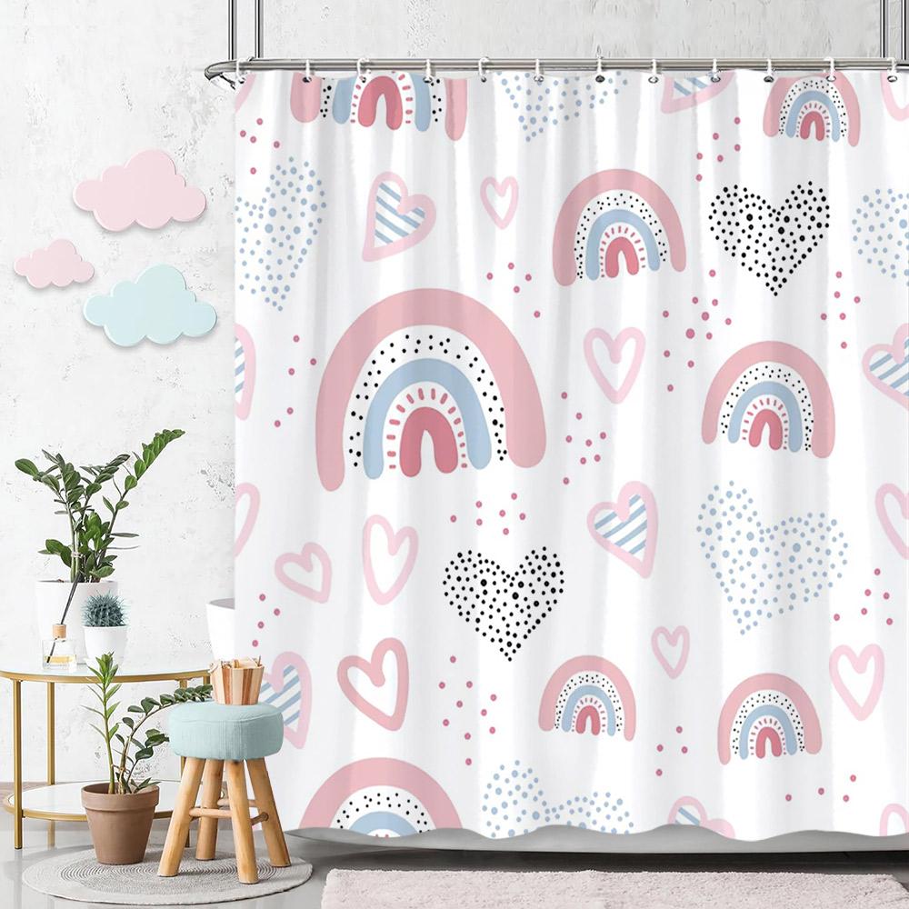 Beautiful Love Rainbow Shower Curtain Gift Idea Bohemian Printed Pattern Polyester Fabric Bath Curtain Bathroom Decor with Hooks 90x180cm
Beautiful Love Rainbow Shower Curtain Gift Idea Bohemian Printed Pattern Polyester Fabric Bath Curtain Bathroom Decor with Hooks 90x180cm