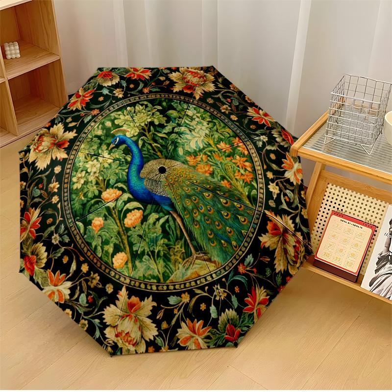 Peacock flower Printed umbrella windproof folding umbrella portable sun and rain umbrella suitable for gifting
Peacock flower Printed umbrella windproof folding umbrella portable sun and rain umbrella suitable for gifting