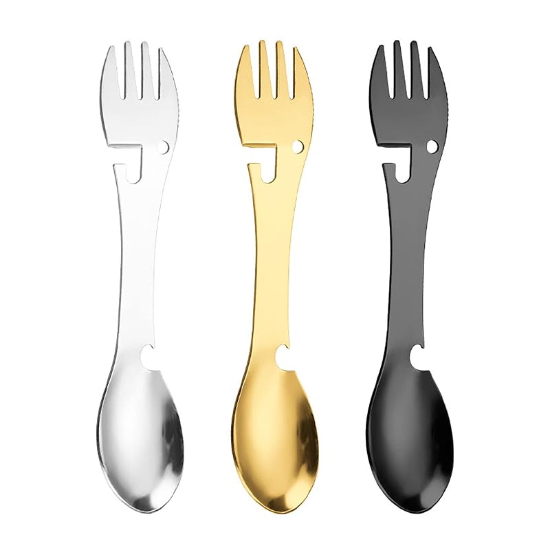 SHULLIN 3 piece set multifunctional cutlery multi spoon Emergency use cutlery camping spoon set for outdoor outdoor camp spoon fork meat knife beer
SHULLIN 3 piece set multifunctional cutlery multi spoon Emergency use cutlery camping spoon set for outdoor outdoor camp spoon fork meat knife beer