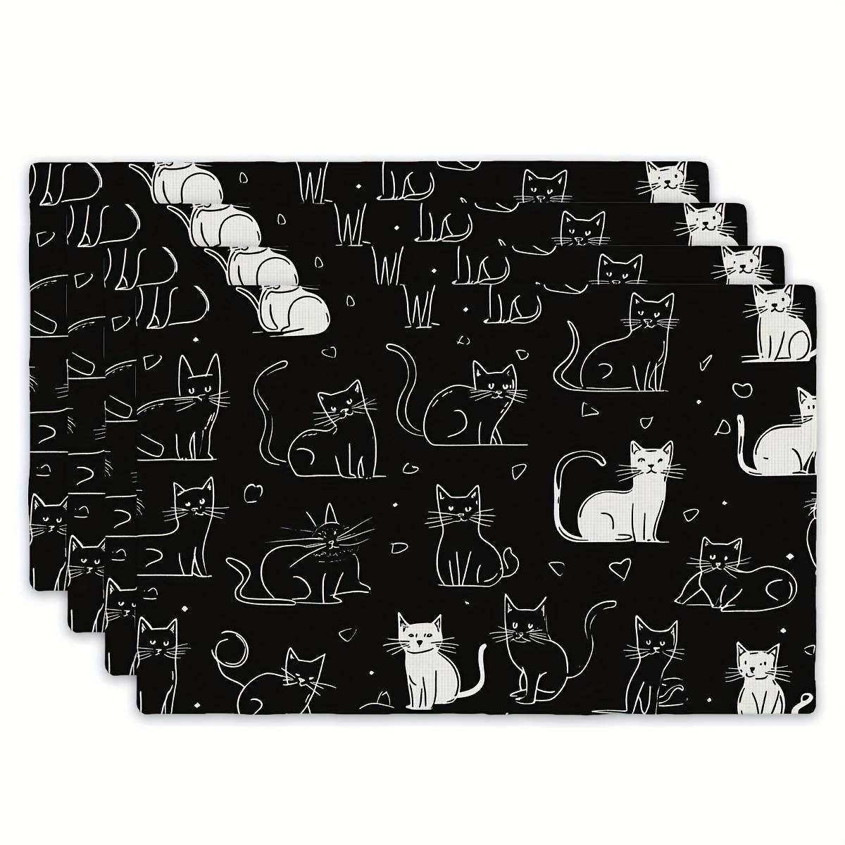 4pcs Set of Table Mats with Cute Cat Simple Line Drawing Patterns - 12 x 18 Rectangular Kitchen Dining Table Mat - Suitable fo 30x45cm-4PC
4pcs Set of Table Mats with Cute Cat Simple Line Drawing Patterns - 12 x 18 Rectangular Kitchen Dining Table Mat - Suitable fo 30x45cm-4PC