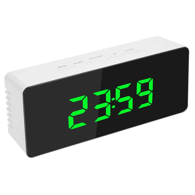EK8001 LED Mirror Alarm Clock Digital Snooze Table Clock Electronic Large Time Temperature Display Clock Green
EK8001 LED Mirror Alarm Clock Digital Snooze Table Clock Electronic Large Time Temperature Display Clock Green