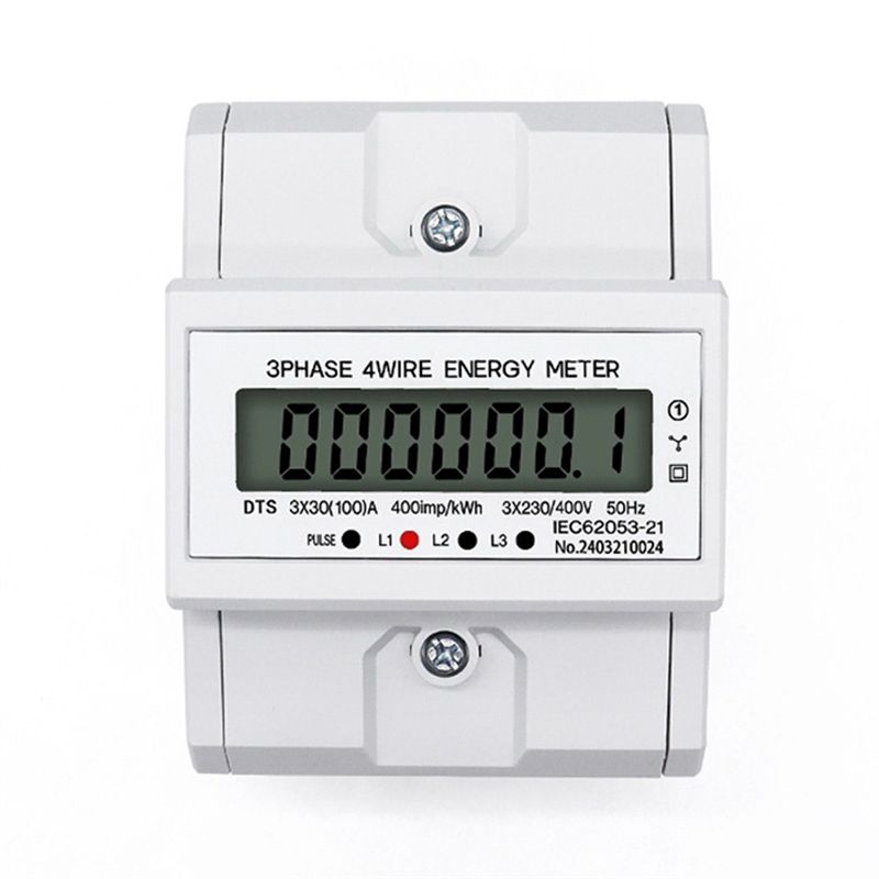 AEE4-LCD AC Din Rail 230V 3 Phase 4 Wire Energy Meter Power Consumption Monitor Kwh Meter Wattmeter 3X30(100A) 50/60HZ
AEE4-LCD AC Din Rail 230V 3 Phase 4 Wire Energy Meter Power Consumption Monitor Kwh Meter Wattmeter 3X30(100A) 50/60HZ