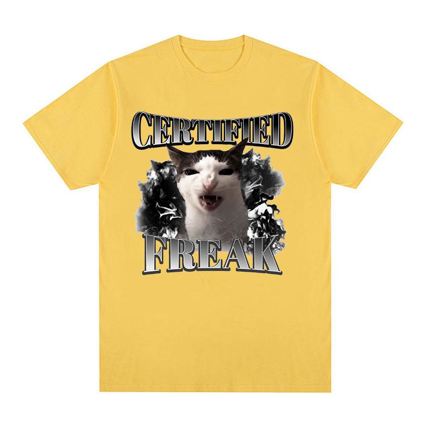 Certified Freak Funny Cat Meme Tee Shirt Women Harajuku Vintage Kitty Graphic Tshirt Summer Summer Streetwear Personality Y2K 4XL
Certified Freak Funny Cat Meme Tee Shirt Women Harajuku Vintage Kitty Graphic Tshirt Summer Summer Streetwear Personality Y2K 4XL