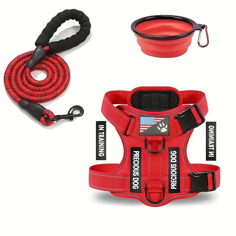 Service Dog Harness & Leash Set with 1pc Folding Bowl Reflective Adjustable Dog Vest Harness Soft Oxford Pet Harness For Small M XS
Service Dog Harness & Leash Set with 1pc Folding Bowl Reflective Adjustable Dog Vest Harness Soft Oxford Pet Harness For Small M XS