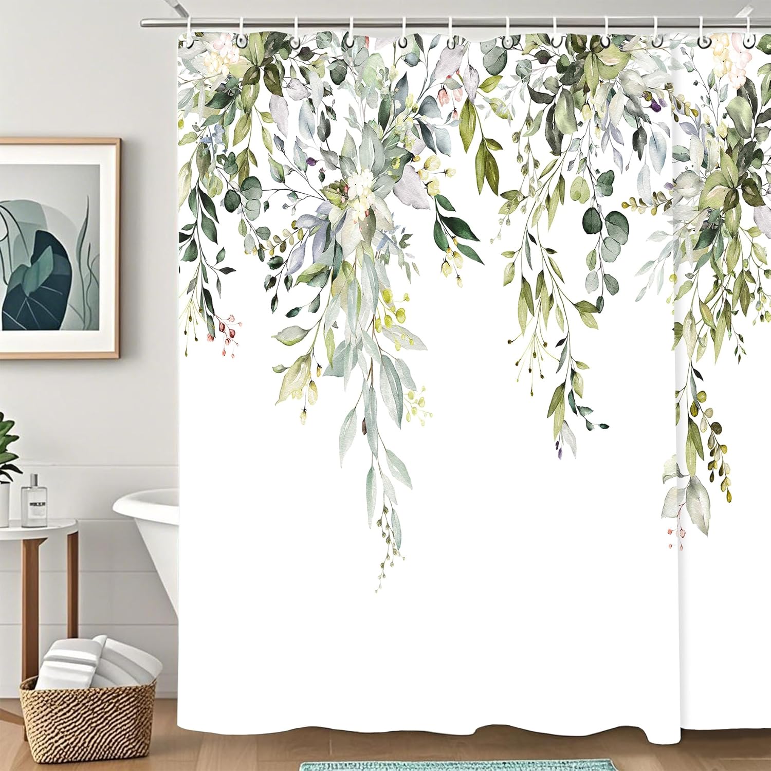 Watercolor Plant Eucalyptus Leaves Shower Curtain,Bathroom Shower Curtains Bathtub Home Decor Waterproof Fabric Machine Washable W60H190(CM)-1 Pcs
Watercolor Plant Eucalyptus Leaves Shower Curtain,Bathroom Shower Curtains Bathtub Home Decor Waterproof Fabric Machine Washable W60H190(CM)-1 Pcs