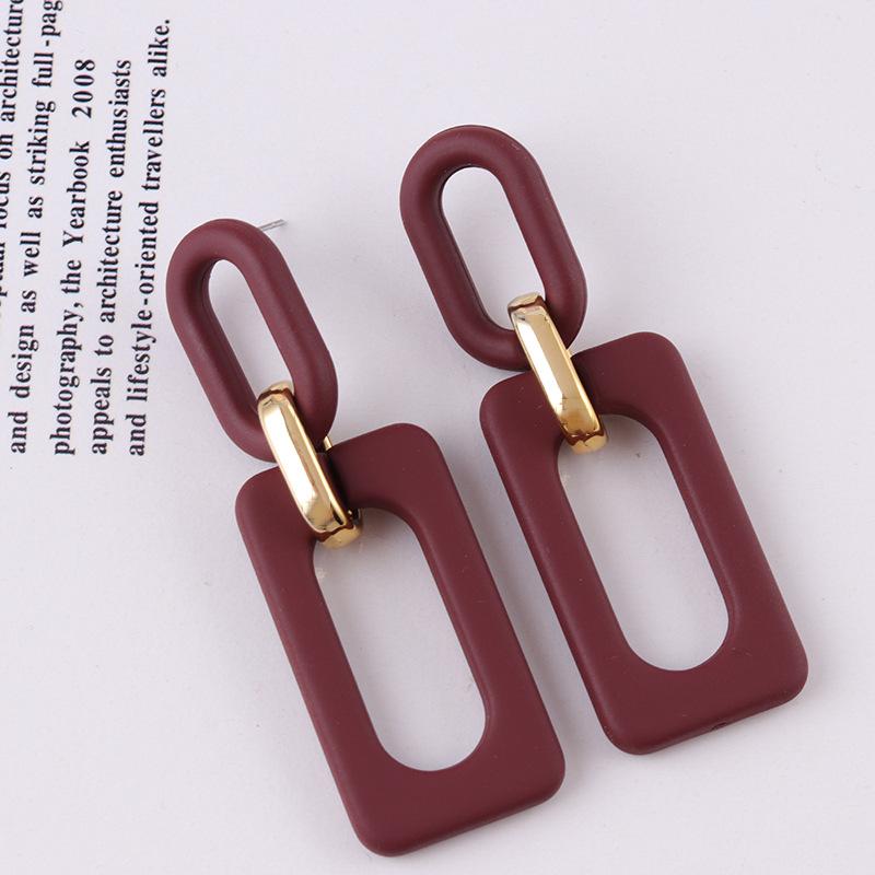 Rectangle Hollow Splicing Acrylic Earrings Stud Earrings Retro Personality Niche Earrings Ear Jewelry Women
Rectangle Hollow Splicing Acrylic Earrings Stud Earrings Retro Personality Niche Earrings Ear Jewelry Women