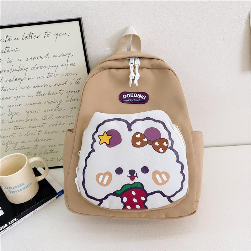 Школьный рюкзак новый зайчик начальная школа мальчики и девочки 1-3 классы повседневный универсальный рюкзак большая вместимость хаки