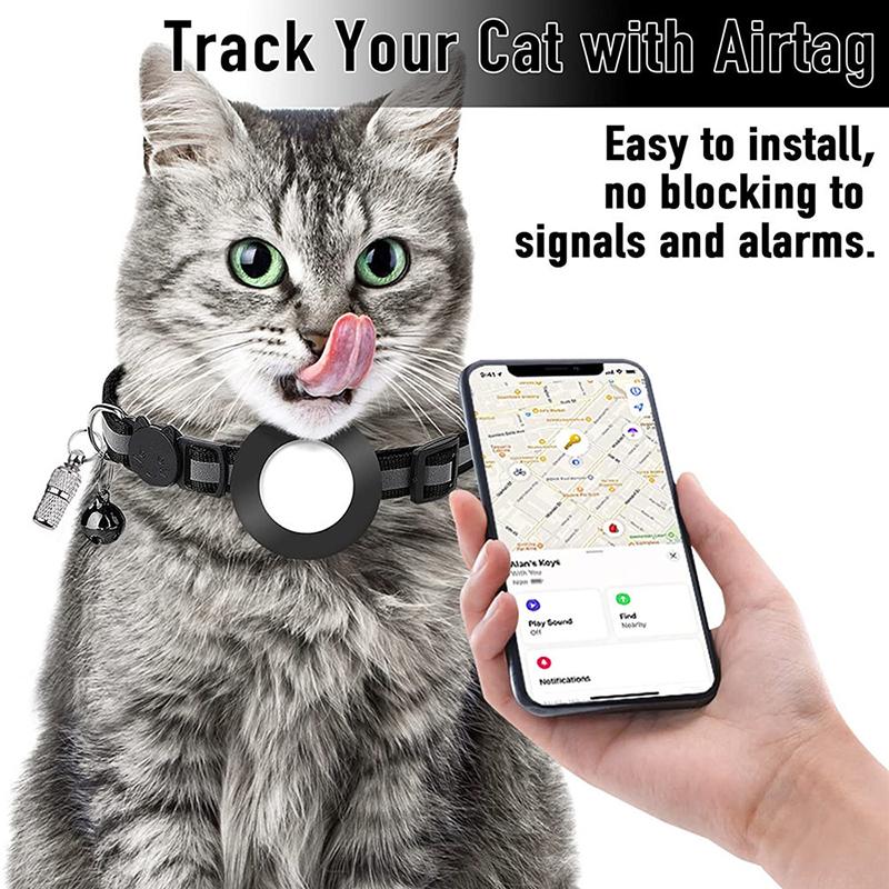 For AirTag Reflective Nylon Pet Collar with GPS Tracker Silicone Case and Anti-loss Pendant Black
For AirTag Reflective Nylon Pet Collar with GPS Tracker Silicone Case and Anti-loss Pendant Black