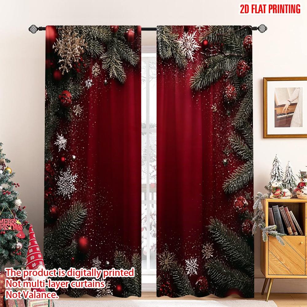 Set Of 2 Flat Printing Christmas Hot Party Curtains Spotlight Digital Printed Polyester Drapes Festive Curtain W100*H70(CM)-Rod Pocket&1PCS
Set Of 2 Flat Printing Christmas Hot Party Curtains Spotlight Digital Printed Polyester Drapes Festive Curtain W100*H70(CM)-Rod Pocket&1PCS