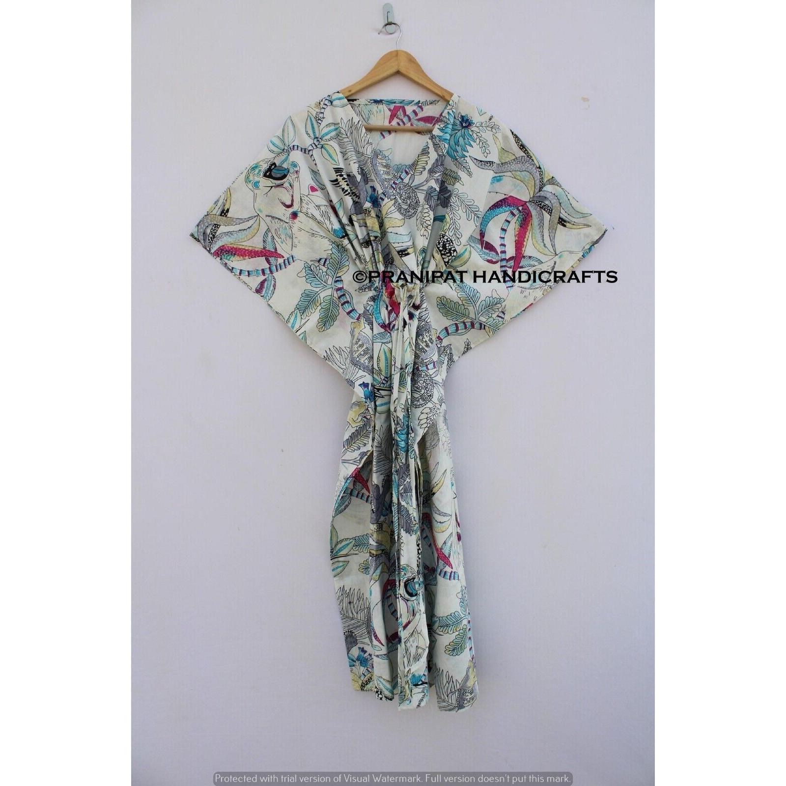 Women Cotton White Summer Sleepwear Beach Cover Monkey Print Long Caftan Dress CKFTN-SCRN-FULL-BUYIT-124
Women Cotton White Summer Sleepwear Beach Cover Monkey Print Long Caftan Dress CKFTN-SCRN-FULL-BUYIT-124