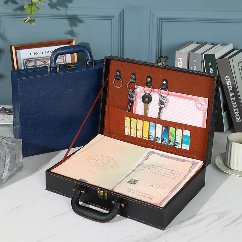 PU Leather Document Storage Box Handheld Key Toolbox Leisure Room Delivery Box Women Men коричневий
PU Leather Document Storage Box Handheld Key Toolbox Leisure Room Delivery Box Women Men коричневий