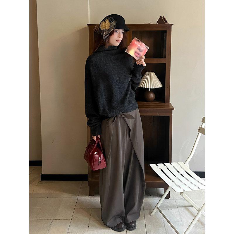 Korean-Style Commuter Bow-Tie Trousers for Women 2026 Early Spring Split Waistband Three-Dimensional Cut Casual Pants with Drape Effect Long Trousers Brown S
Korean-Style Commuter Bow-Tie Trousers for Women 2026 Early Spring Split Waistband Three-Dimensional Cut Casual Pants with Drape Effect Long Trousers Brown S