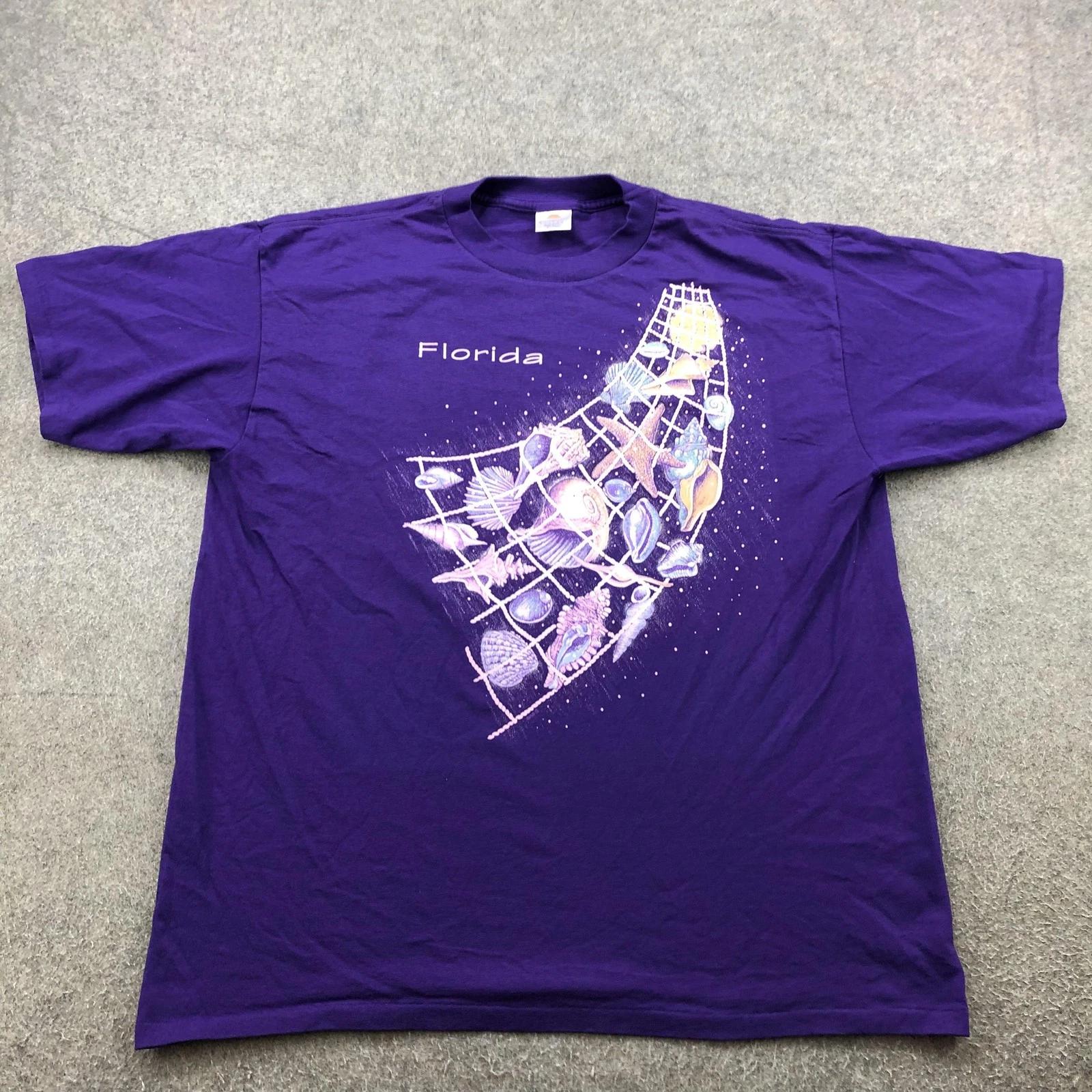 Vintage Florida Shirt Mens Extra Large Purple Seashell Graphic Made USA 90s 2XL
Vintage Florida Shirt Mens Extra Large Purple Seashell Graphic Made USA 90s 2XL
