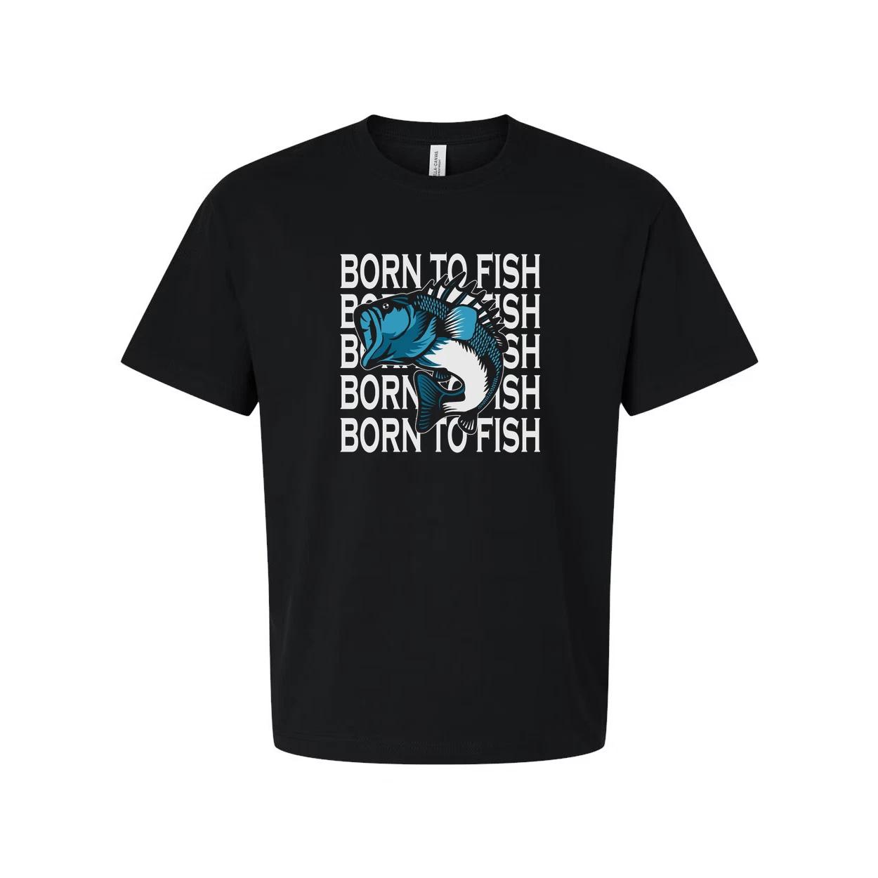 Unisex Fishing Graphic T Shirt With Born To Fish Repeating Text And Blue Angler 3XL
Unisex Fishing Graphic T Shirt With Born To Fish Repeating Text And Blue Angler 3XL