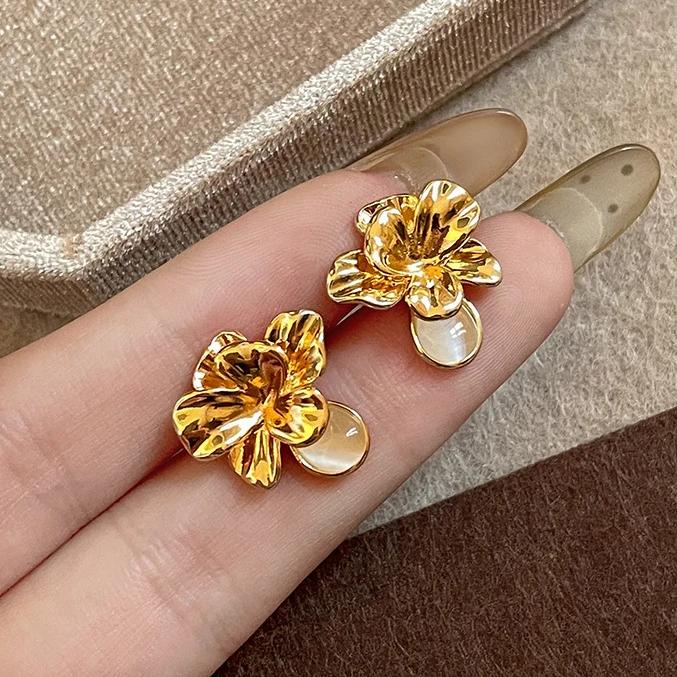 PONYKISS Sterling Silver 18K Gold Opal Cute Flower Stud Earrings for Women Light Luxury Fine Minimalist Accessories
PONYKISS Sterling Silver 18K Gold Opal Cute Flower Stud Earrings for Women Light Luxury Fine Minimalist Accessories