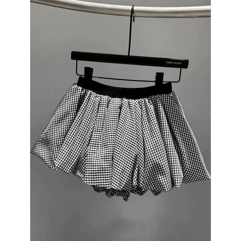 Summer Teen Girls Puff Skirt Retro Checkered High Waist A Line Mini Skirt for Kids Cute Bubble School Children Short Skirt 170cm
Summer Teen Girls Puff Skirt Retro Checkered High Waist A Line Mini Skirt for Kids Cute Bubble School Children Short Skirt 170cm