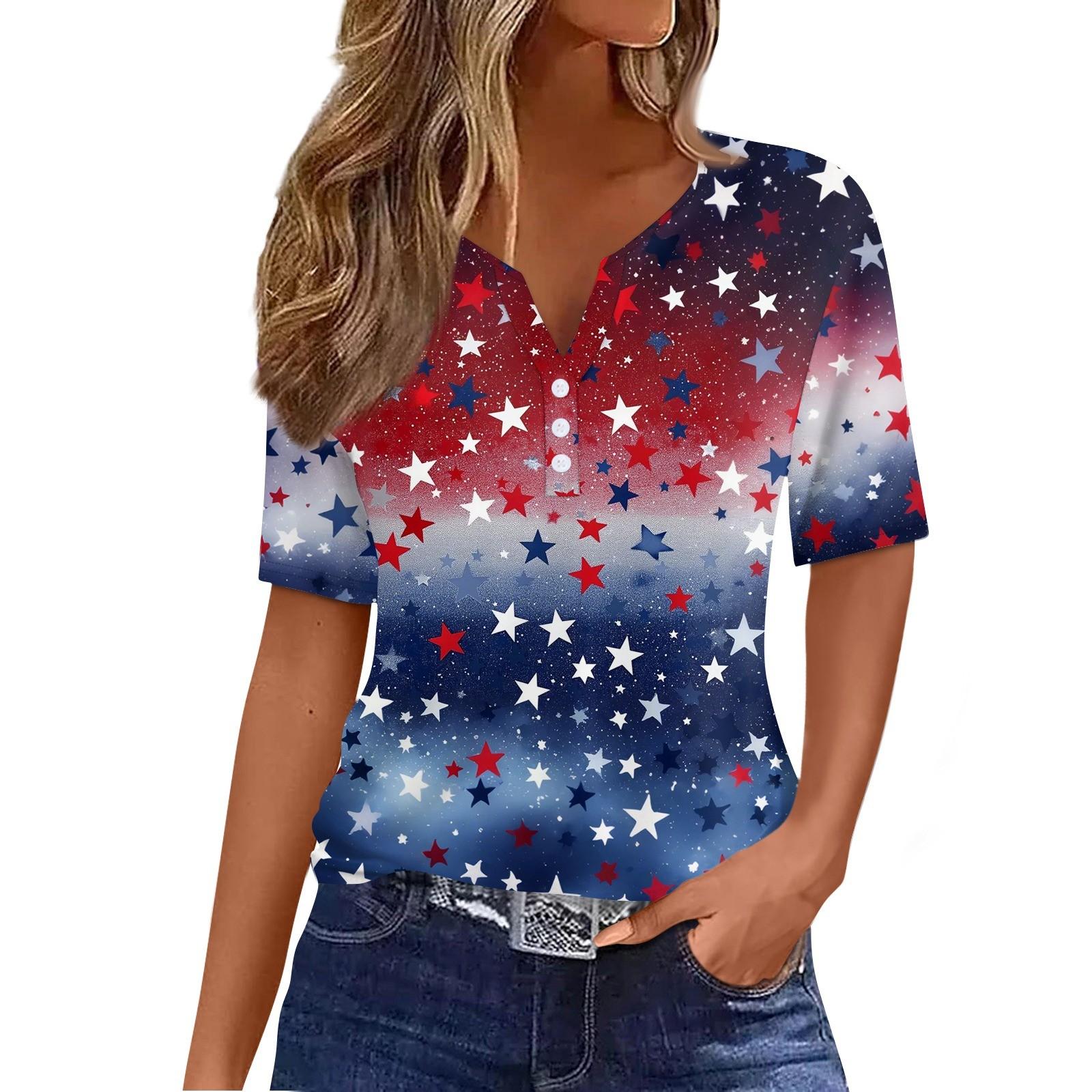 Женская футболка с принтом «День независимости» на пуговицах с коротким рукавом, повседневная, выходного дня, модная, базовая, с V-образным вырезом, обычная L
Женская футболка с принтом «День независимости» на пуговицах с коротким рукавом, повседневная, выходного дня, модная, базовая, с V-образным вырезом, обычная L