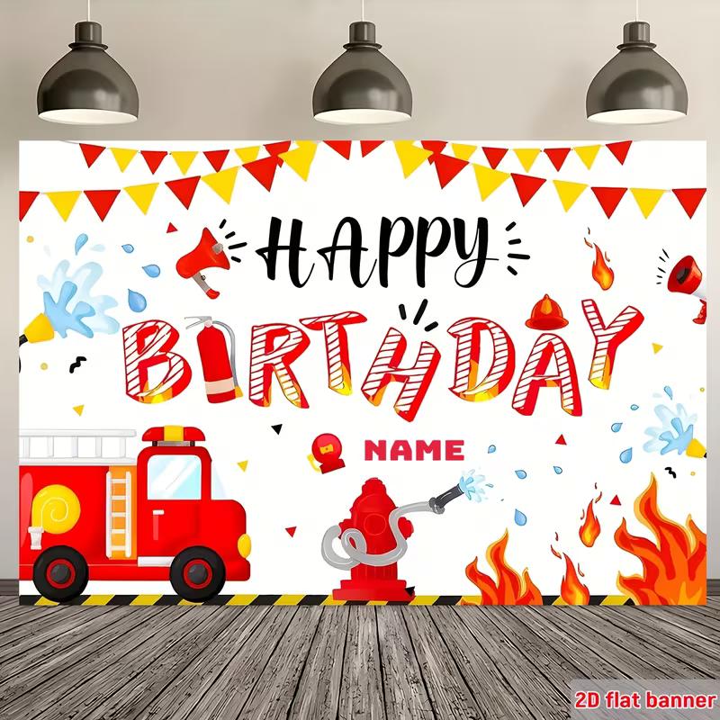 Playful Fireman Birthday Backdrop, Bright Red and Yellow Design with Fire Truck and Firefighter Elements, Festive Kids Party Wall Decor 47.2x31.5inch/120*80cm
Playful Fireman Birthday Backdrop, Bright Red and Yellow Design with Fire Truck and Firefighter Elements, Festive Kids Party Wall Decor 47.2x31.5inch/120*80cm