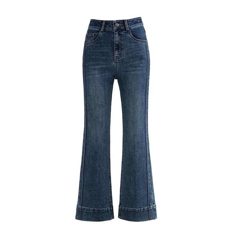 French Gentle Style Denim Trousers for Women In Autumn New High-waisted Temperament Versatile Nine-point Flared Pants 32 синій
French Gentle Style Denim Trousers for Women In Autumn New High-waisted Temperament Versatile Nine-point Flared Pants 32 синій