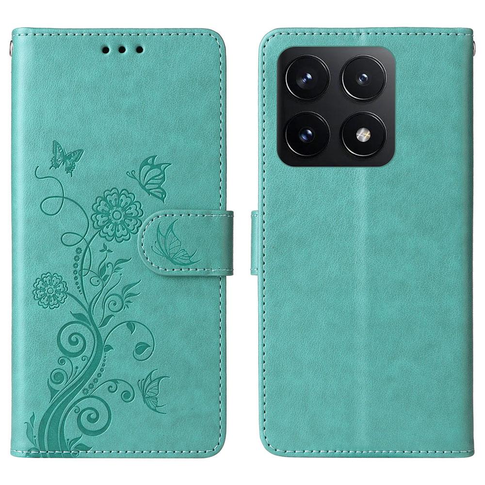 For Xiaomi 14T Leather Case Butterfly Floral Imprint Wallet Stand Cover Green
For Xiaomi 14T Leather Case Butterfly Floral Imprint Wallet Stand Cover Green