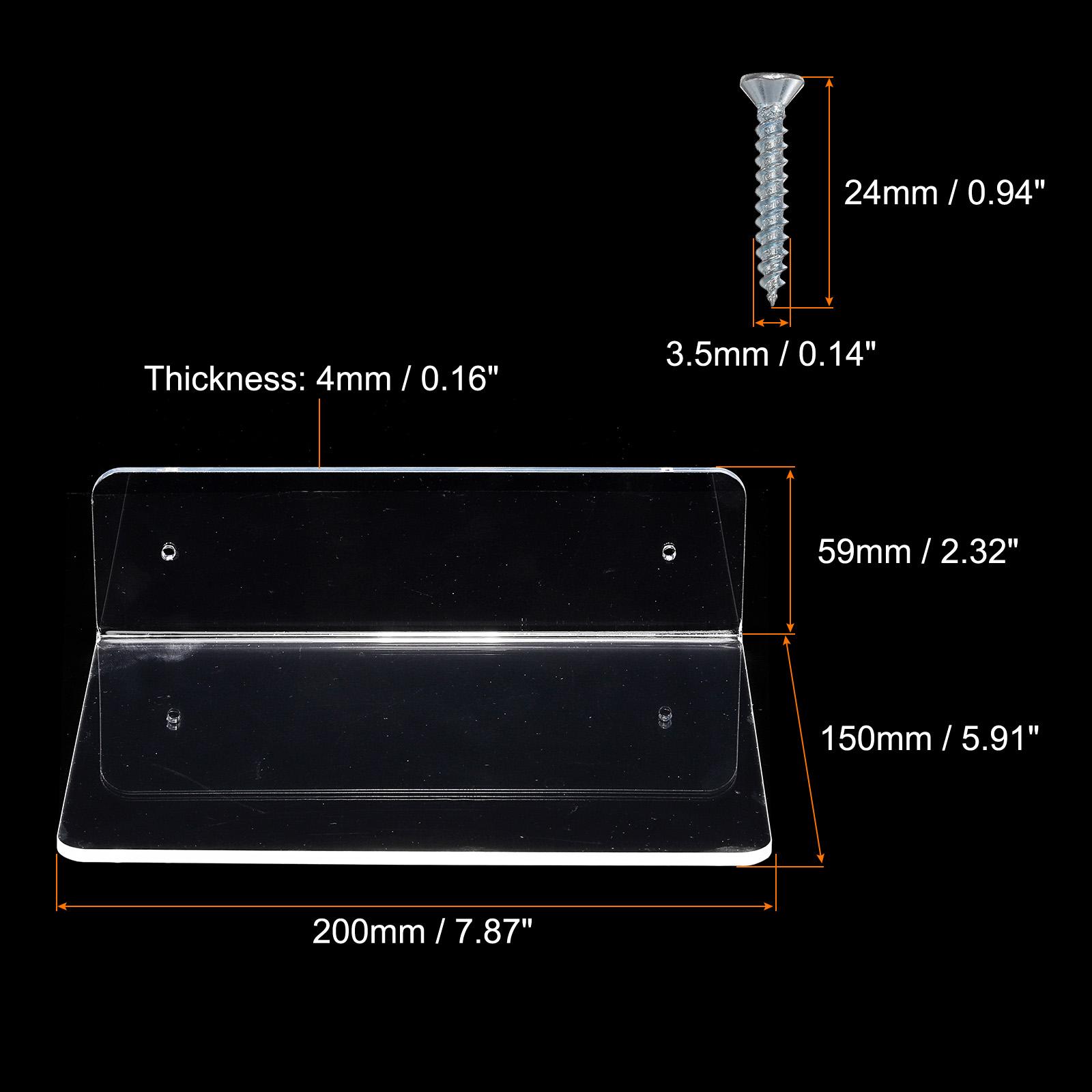 7.87 x 5.91 Inch Acrylic Floating Shelf, Floating Wall Mounted Shelves for Bathroom Wall Decoration, Transparent
7.87 x 5.91 Inch Acrylic Floating Shelf, Floating Wall Mounted Shelves for Bathroom Wall Decoration, Transparent